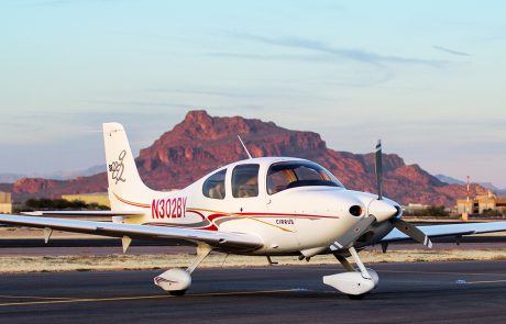 Exterior of Cirrus aircraft by Mesa plane photographer